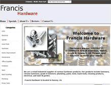 Tablet Screenshot of francishardware.com